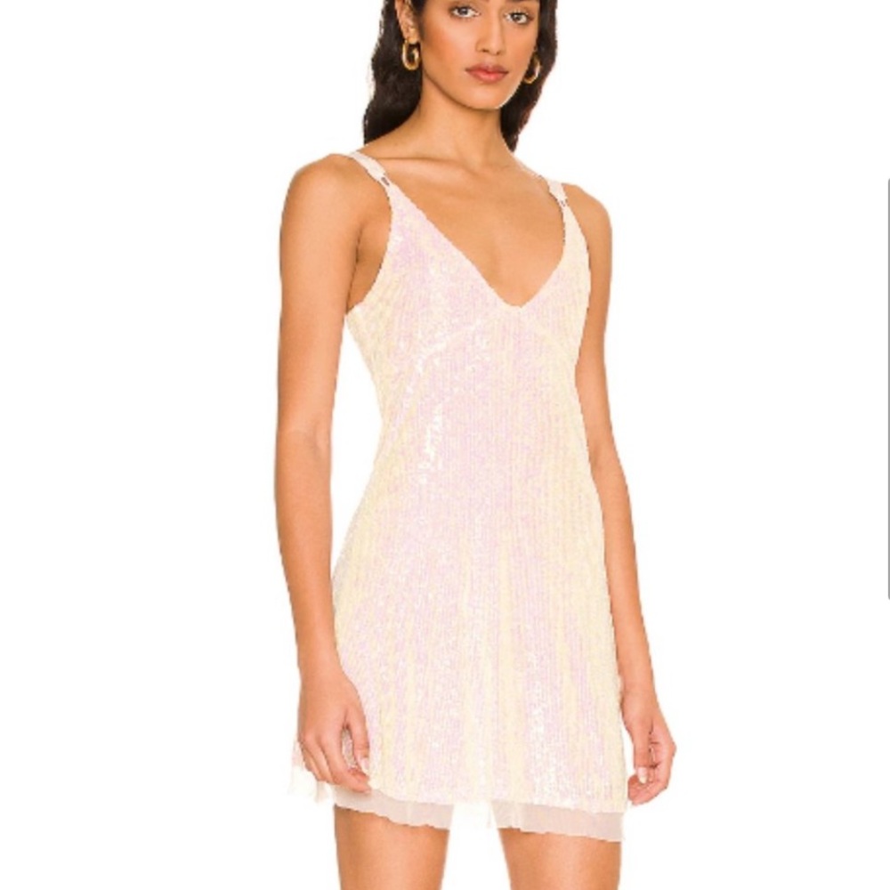 Free People Gold Rush Dress Bachelorette New Years NWT - Picture 2 of 9